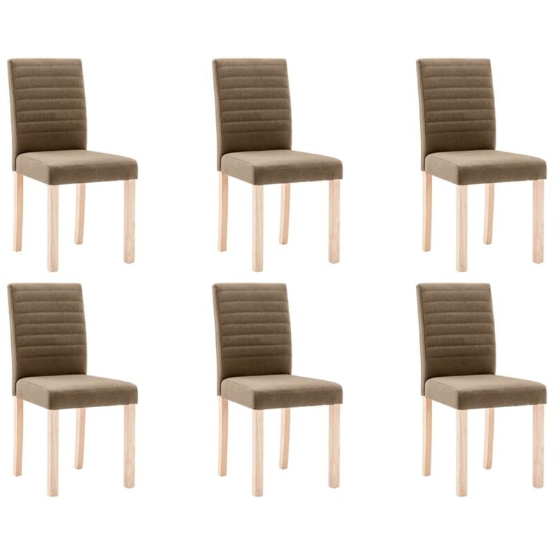 

Sillas de comedor 6 unidades de tela marrón - Marrón - Vidaxl