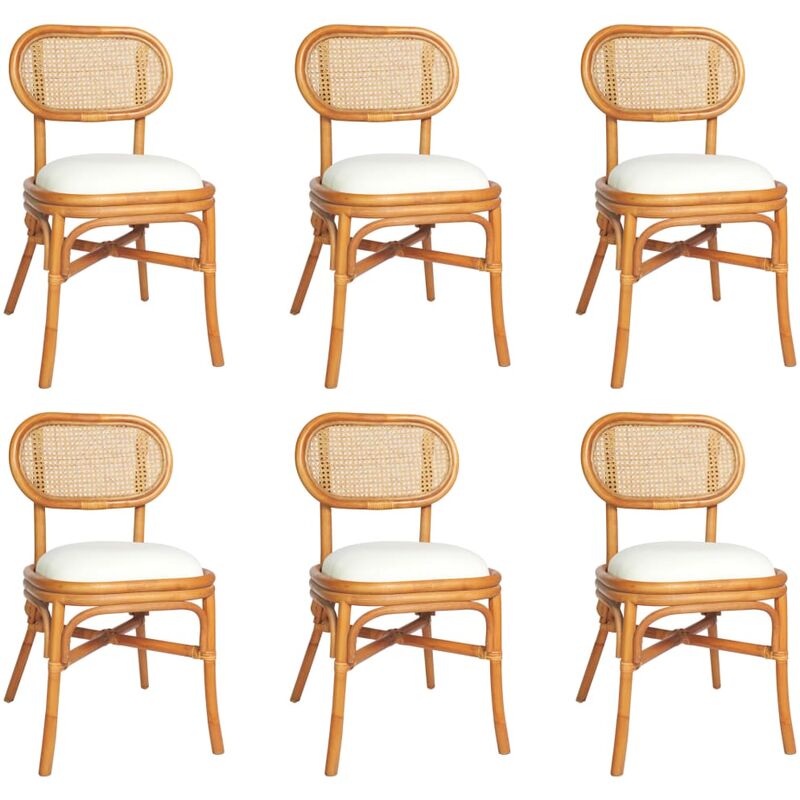 

Sillas de comedor lino 6 unidades marrón claro - Marrón - Vidaxl