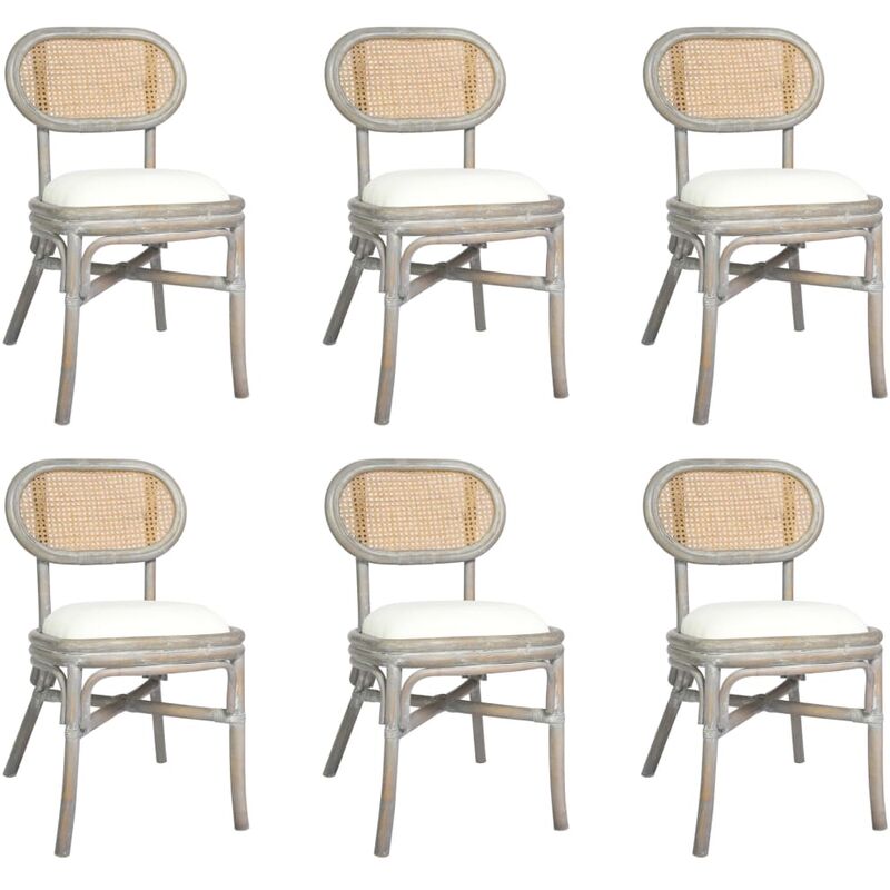 

Sillas de comedor lino 6 unidades gris - Gris - Vidaxl