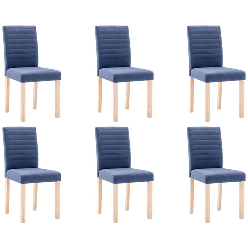

Sillas de comedor 6 unidades tela azul - Azul - Vidaxl