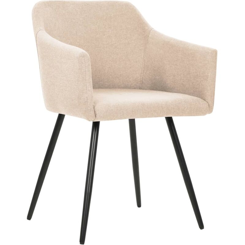

vidaXL Sillas de comedor 6 unidades tela color crema - Crema