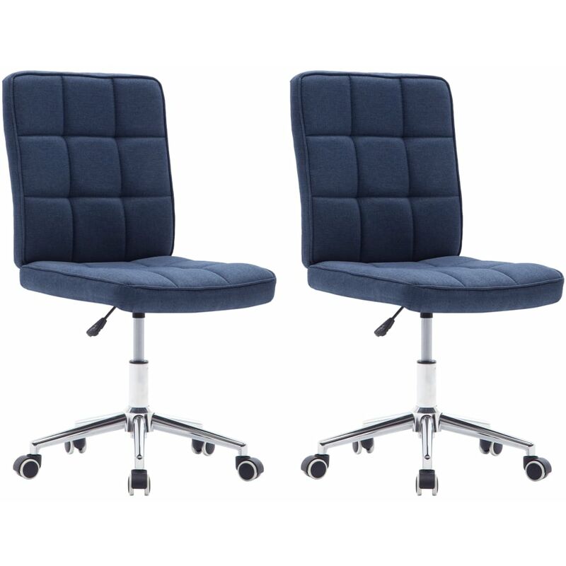 

vidaXL Sillas de Comedor Tela 2 Unidades Azul - Azul