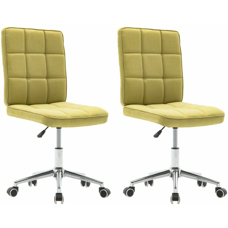 

vidaXL Sillas de Comedor Tela 2 Unidades Verde - Verde