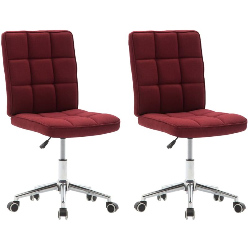 

vidaXL Sillas de Comedor Tela 2 Unidades Vino - Rojo
