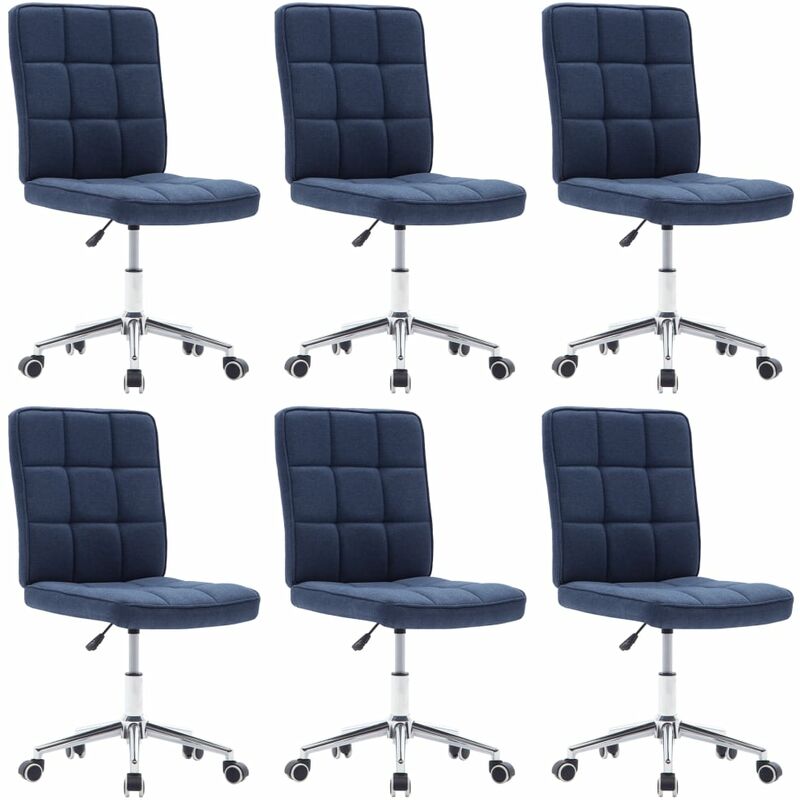 

vidaXL Sillas de Comedor Tela 6 Unidades Azul - Azul