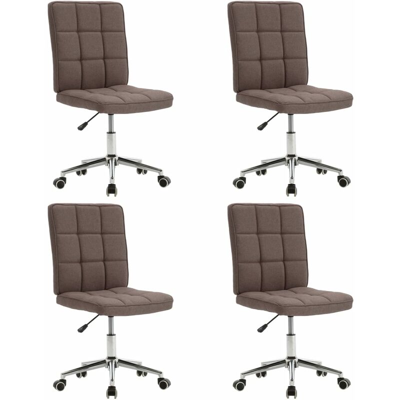 

vidaXL Sillas de Comedor Tela 4 Unidades Gris Topo - Gris Topo