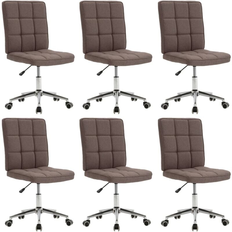 

vidaXL Sillas de Comedor Tela 6 Unidades Gris Topo - Gris Topo