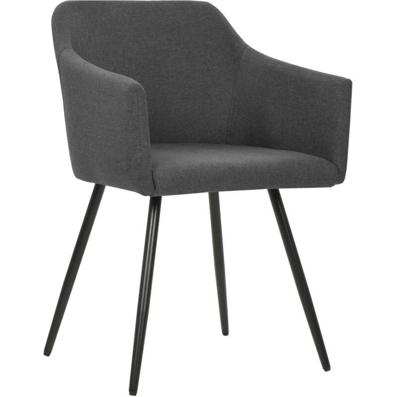 

Sillas de comedor 6 unidades tela gris oscuro - Gris - Vidaxl