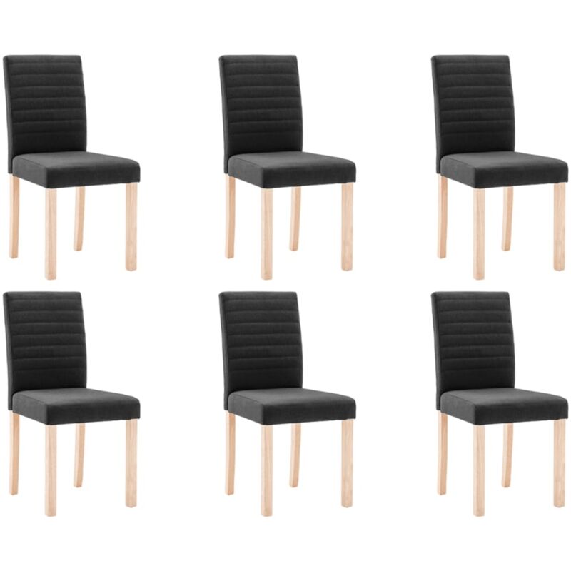 

Sillas de comedor 6 unidades tela negro - Negro - Vidaxl