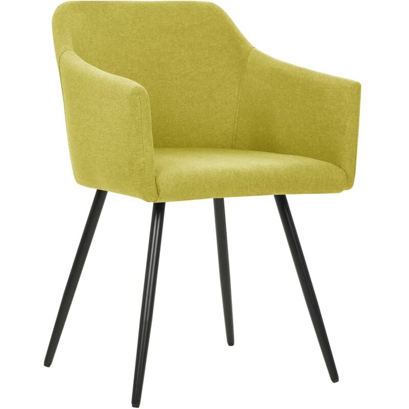 

vidaXL Sillas de comedor 6 unidades tela verde - Verde