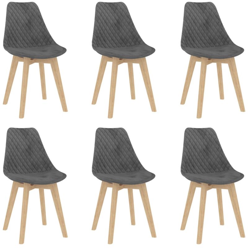 

Sillas de comedor 6 unidades terciopelo gris - Gris - Vidaxl