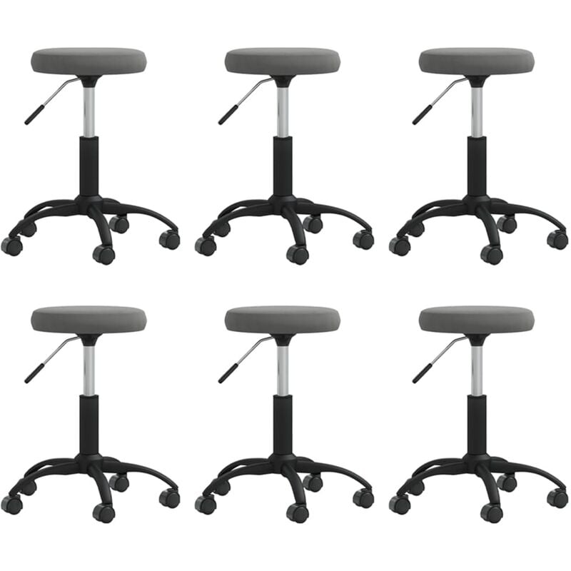 

vidaXL Sillas de comedor 6 unidades terciopelo gris oscuro - Gris