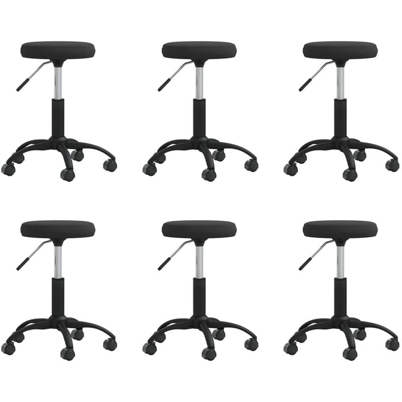 

vidaXL Sillas de comedor 6 unidades terciopelo negro - Negro