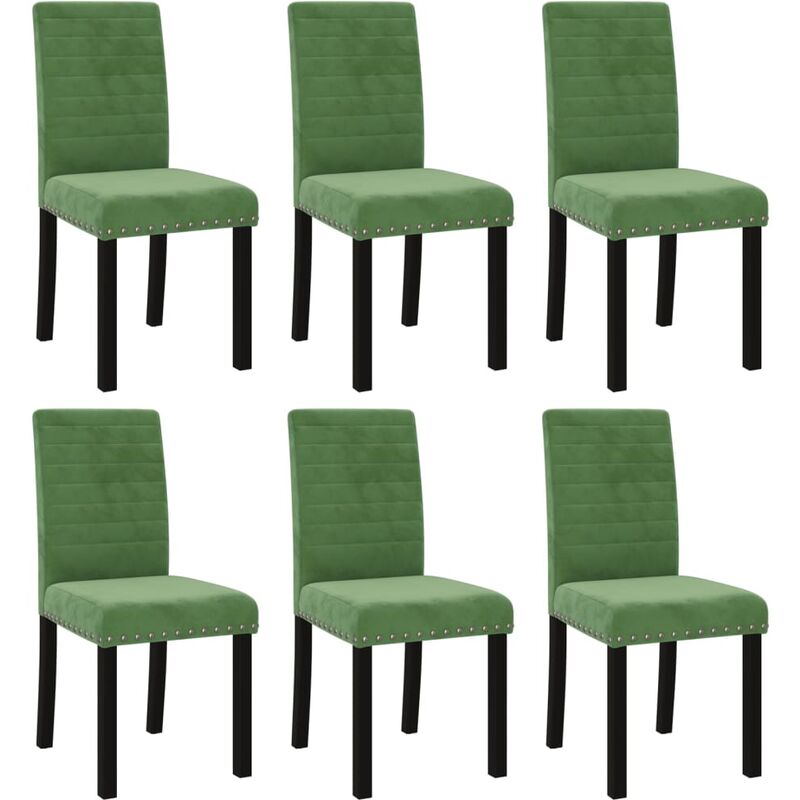 

vidaXL Sillas de comedor 6 unidades terciopelo verde oscuro - Verde