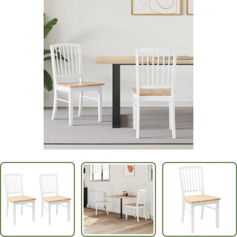 vidaXL Sillas de comedor con respaldo -  Sillas de comedor 2 pcs 50 x 52,5 x 91 cm