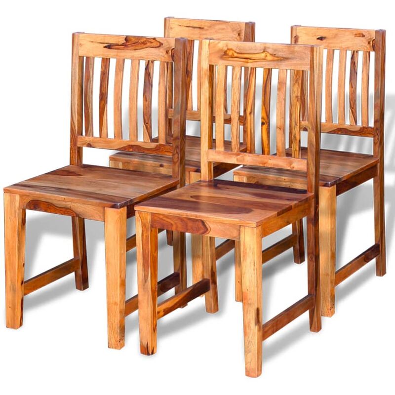

vidaXL Maciza de Sheesham Sillas de Comedor 4 Unidades - Marrón