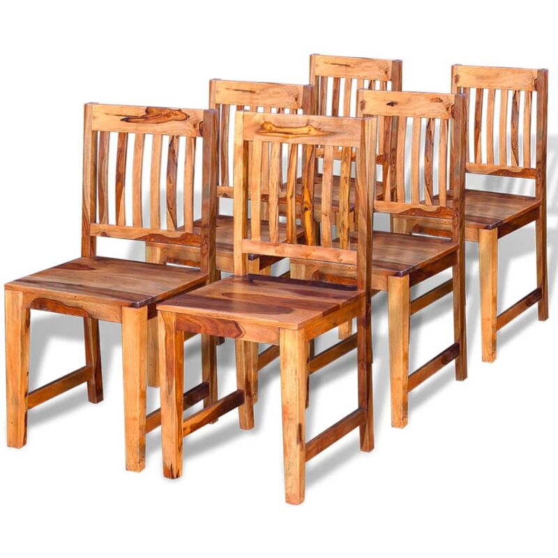 

Maciza de Sheesham Sillas de Comedor 6 Unidades - Marrón - Vidaxl