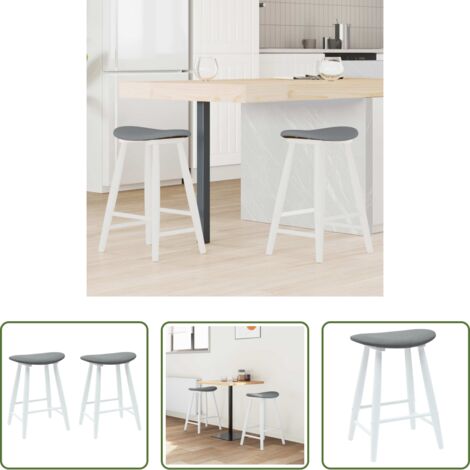vidaXL Sillas de comedor de madera -  Sillas de comedor 2 pcs 46 x 37 x 63 cm Madera de Caucho Sólido