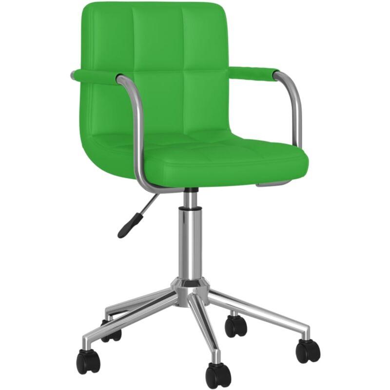 

vidaXL Silla de comedor giratoria cuero sintético verde - Verde