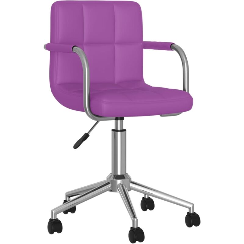 

vidaXL Silla de comedor giratoria cuero sintético morado - Púrpura