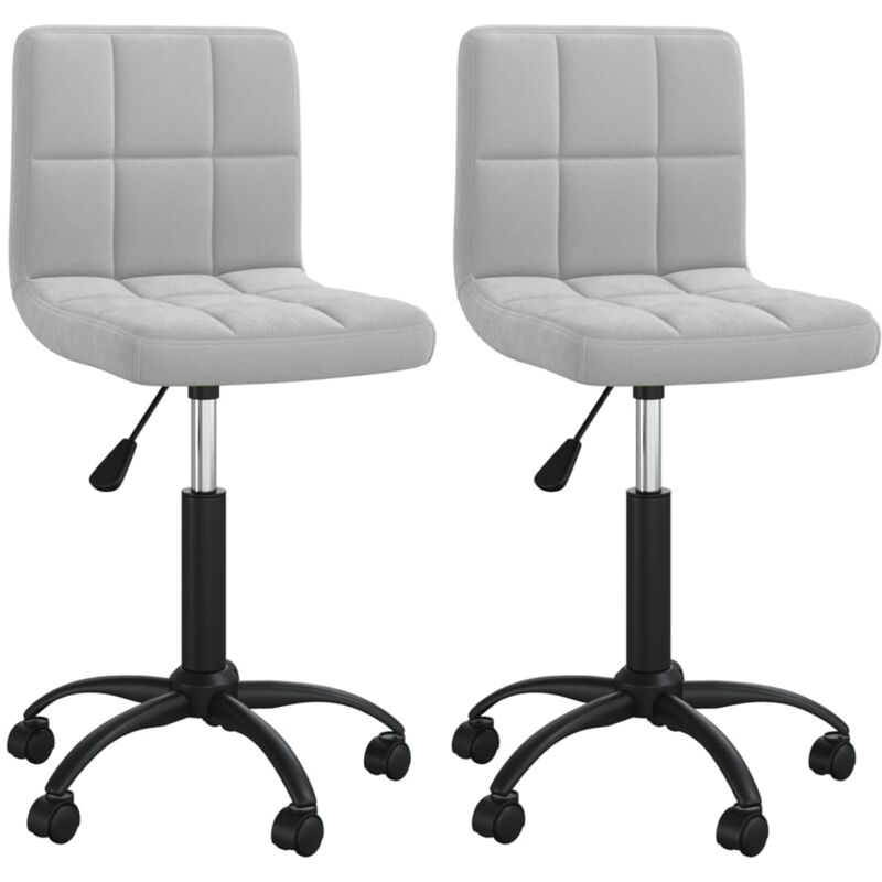 

vidaXL Sillas de comedor giratorias 2 uds de terciopelo gris claro - Gris