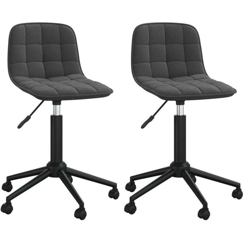 

vidaXL Sillas de comedor giratorias 2 uds de terciopelo negro - Negro