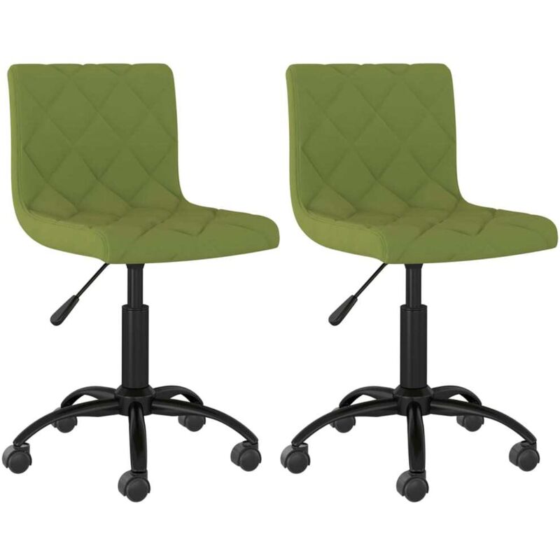

vidaXL Sillas de comedor giratorias 2 uds de terciopelo verde claro - Verde