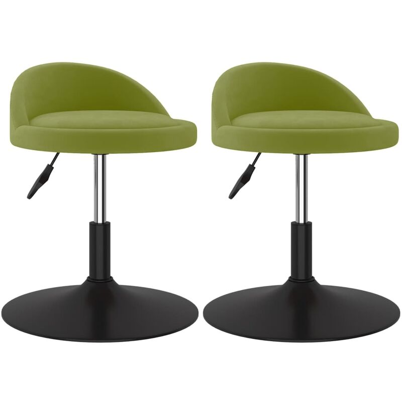 

Sillas de comedor giratorias 2 uds de terciopelo verde claro - Verde - Vidaxl