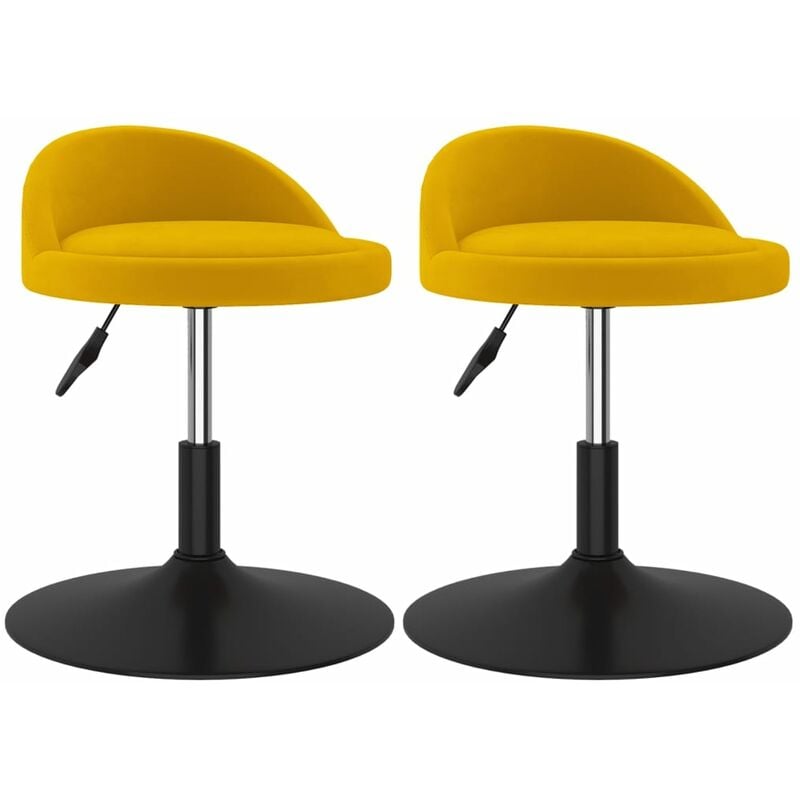

Sillas de comedor giratorias 2 uds terciopelo amarillo - Amarillo - Vidaxl