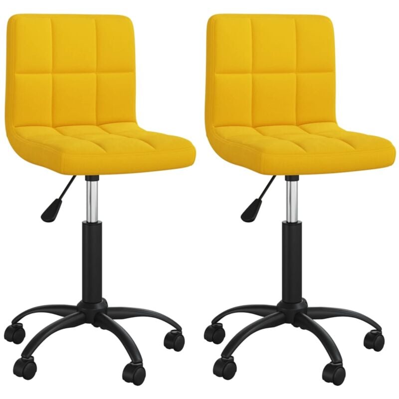 

vidaXL Sillas de comedor giratorias 2 uds terciopelo amarillo mostaza - Amarillo
