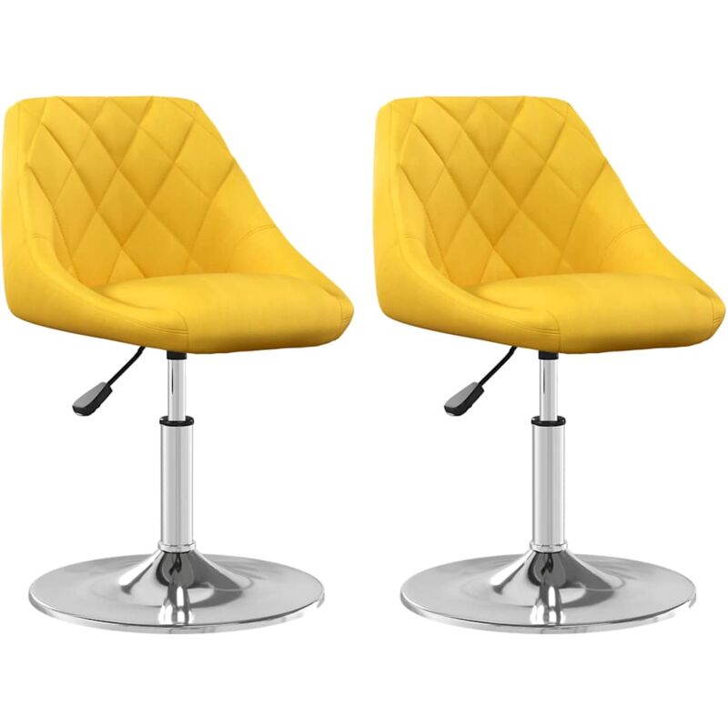 

vidaXL Sillas de comedor giratorias 2 uds terciopelo amarillo mostaza - Amarillo