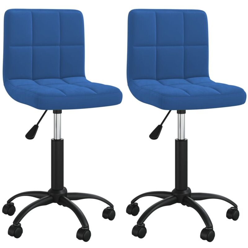 

vidaXL Sillas de comedor giratorias 2 uds terciopelo azul - Azul