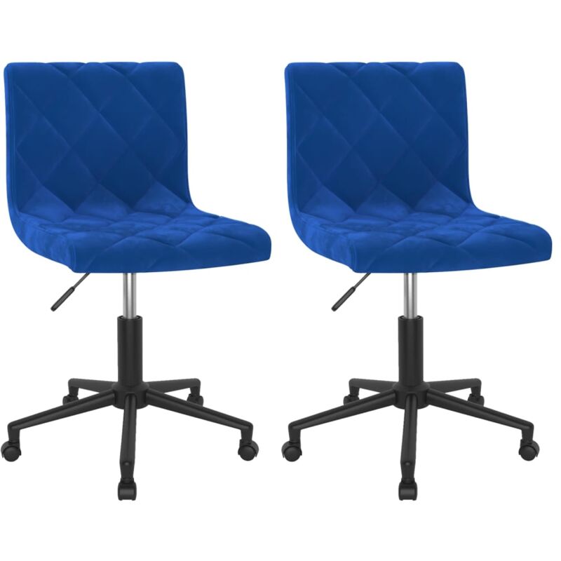 

vidaXL Sillas de comedor giratorias 2 uds terciopelo azul - Azul