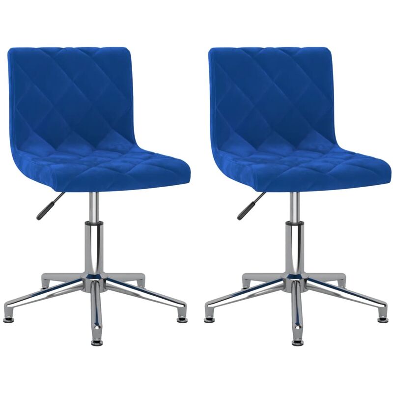 

vidaXL Sillas de comedor giratorias 2 uds terciopelo azul - Azul