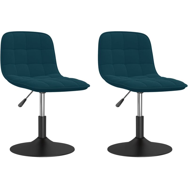 

vidaXL Sillas de comedor giratorias 2 uds terciopelo azul - Azul