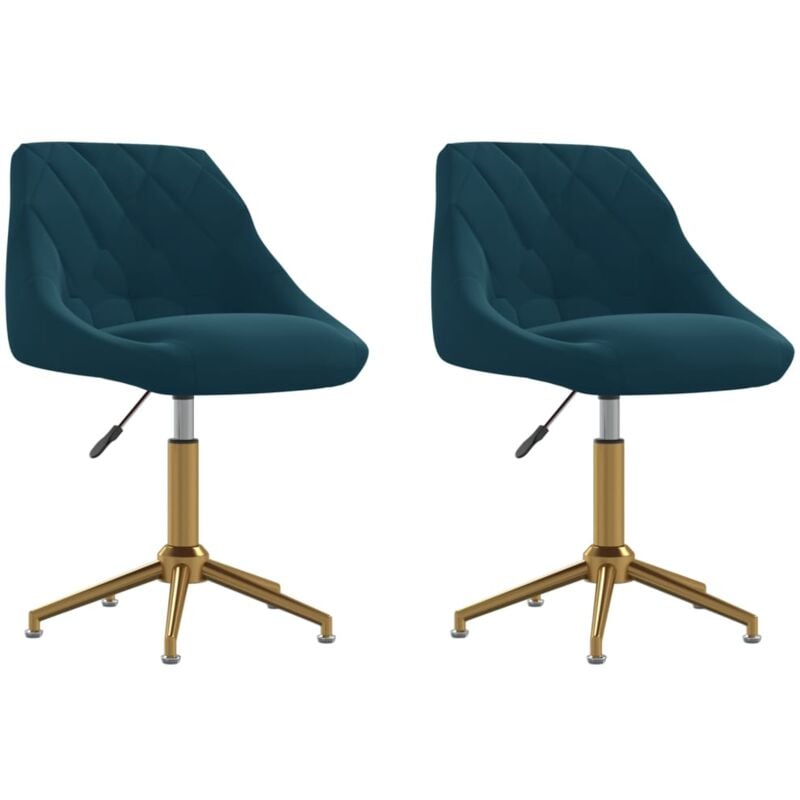 

Sillas de comedor giratorias 2 uds terciopelo azul - Azul - Vidaxl