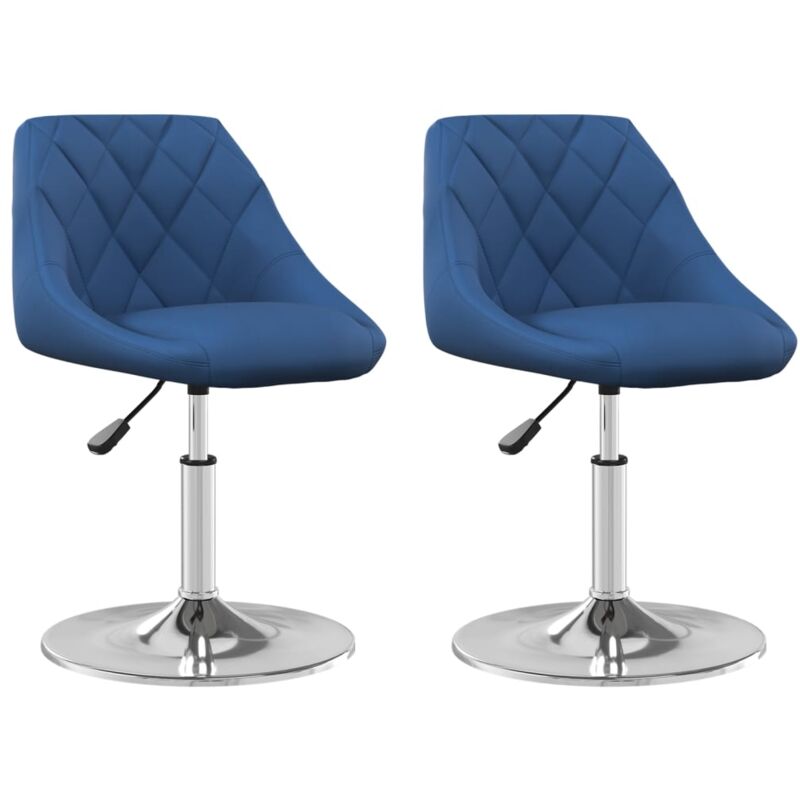 

vidaXL Sillas de comedor giratorias 2 uds terciopelo azul - Azul