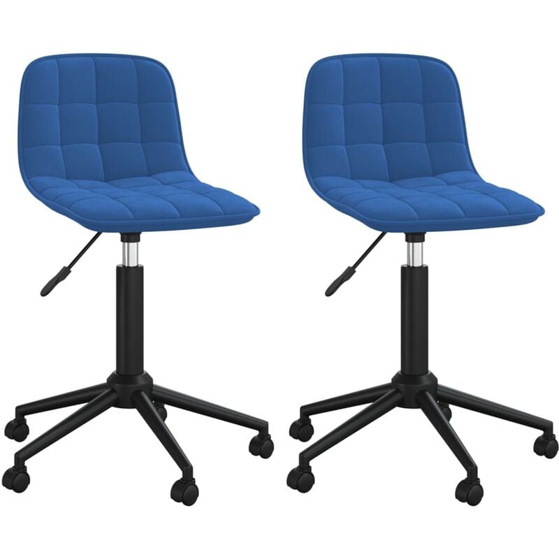 

vidaXL Sillas de comedor giratorias 2 uds terciopelo azul - Azul