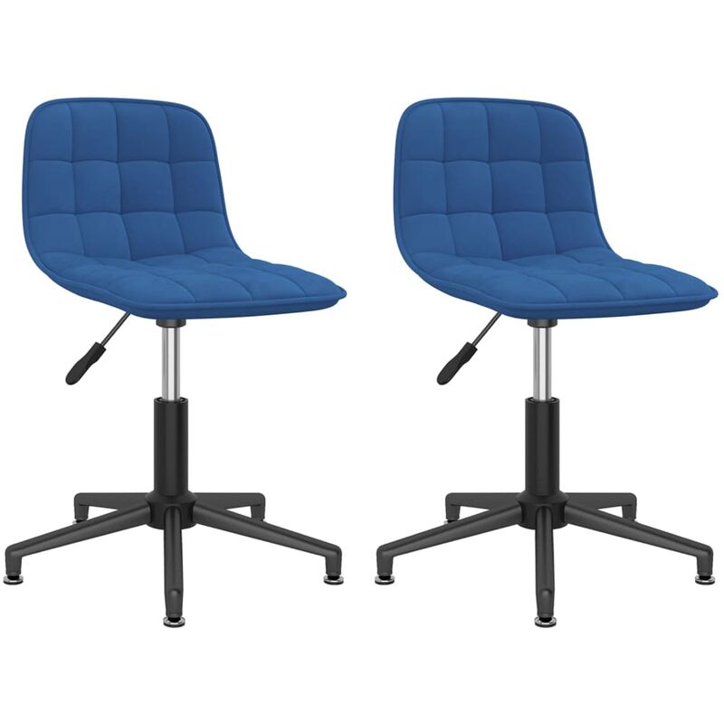 

vidaXL Sillas de comedor giratorias 2 uds terciopelo azul - Azul