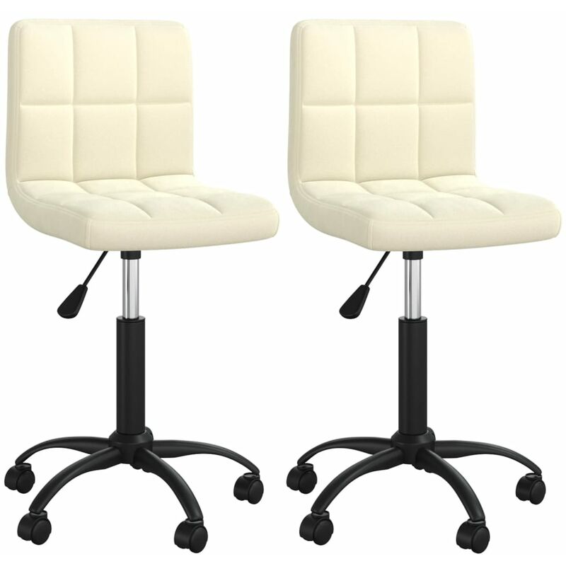

vidaXL Sillas de comedor giratorias 2 uds terciopelo crema - Crema