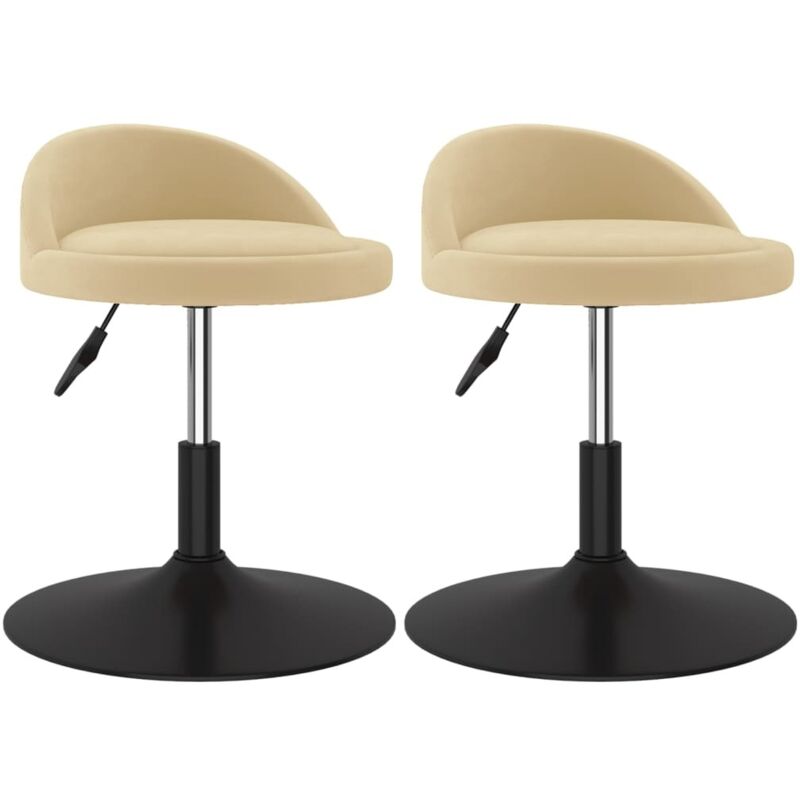 

Sillas de comedor giratorias 2 uds terciopelo crema - Crema - Vidaxl