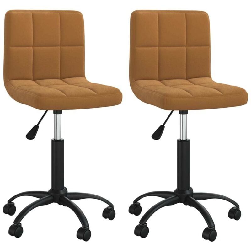 

vidaXL Sillas de comedor giratorias 2 uds terciopelo marrón - Marrón