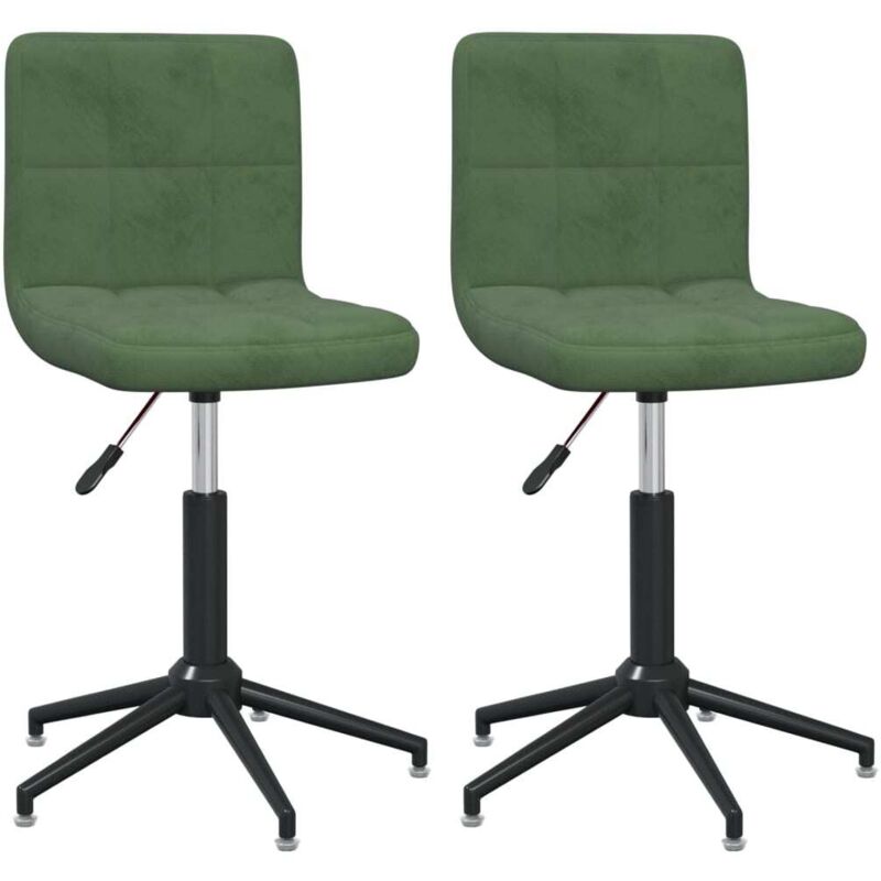 

Sillas de comedor giratorias 2 unidades terciopelo verde oscuro - Verde - Vidaxl