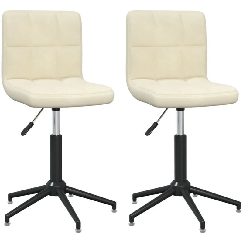 

Sillas de comedor giratorias 2 unidades terciopelo crema - Crema - Vidaxl