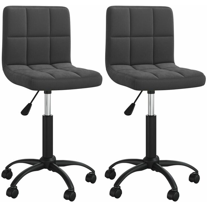 

vidaXL Sillas de comedor giratorias 2 uds terciopelo negro - Negro