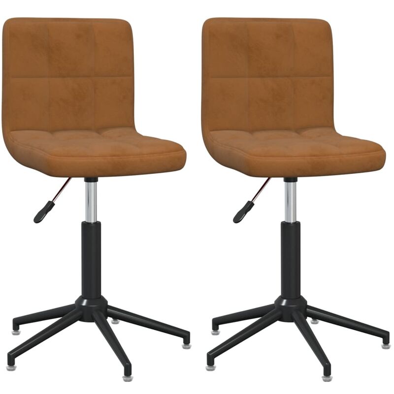 

Sillas de comedor giratorias 2 unidades terciopelo marrón - Marrón - Vidaxl
