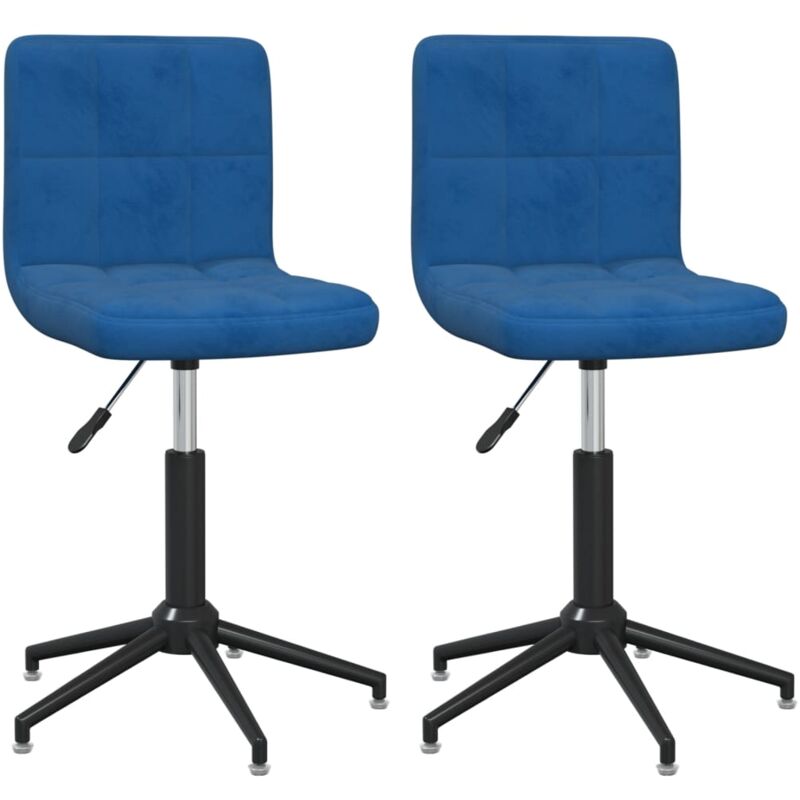 

Sillas de comedor giratorias 2 unidades terciopelo azul - Azul - Vidaxl