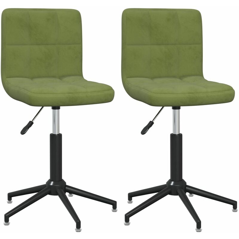 

Sillas de comedor giratorias 2 unidades terciopelo verde claro - Verde - Vidaxl