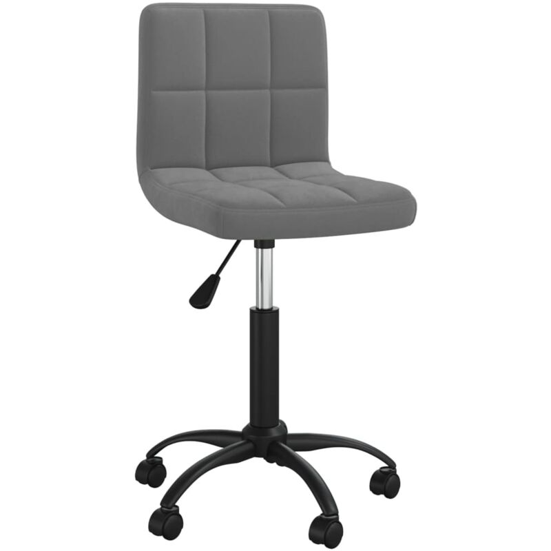 

vidaXL Silla de comedor giratoria de terciopelo gris oscuro - Gris