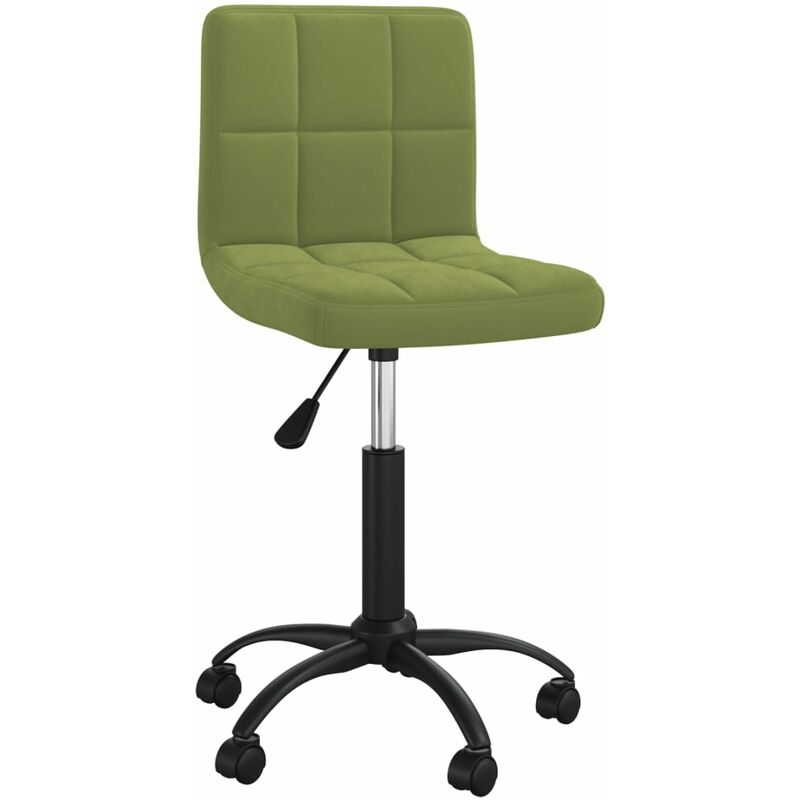 

vidaXL Silla de comedor giratoria de terciopelo verde claro - Verde